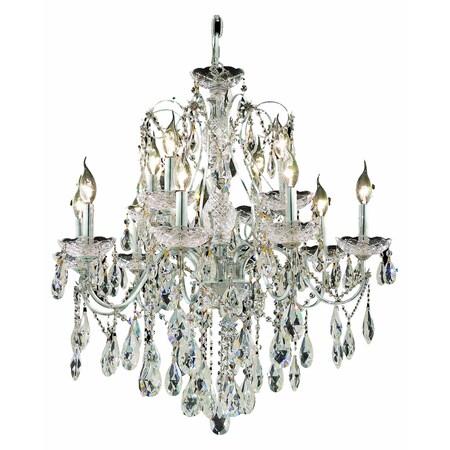 Elegant Lighting Elegant Cut Clear Crystal St. Francis 12-Light 2016D28C/EC